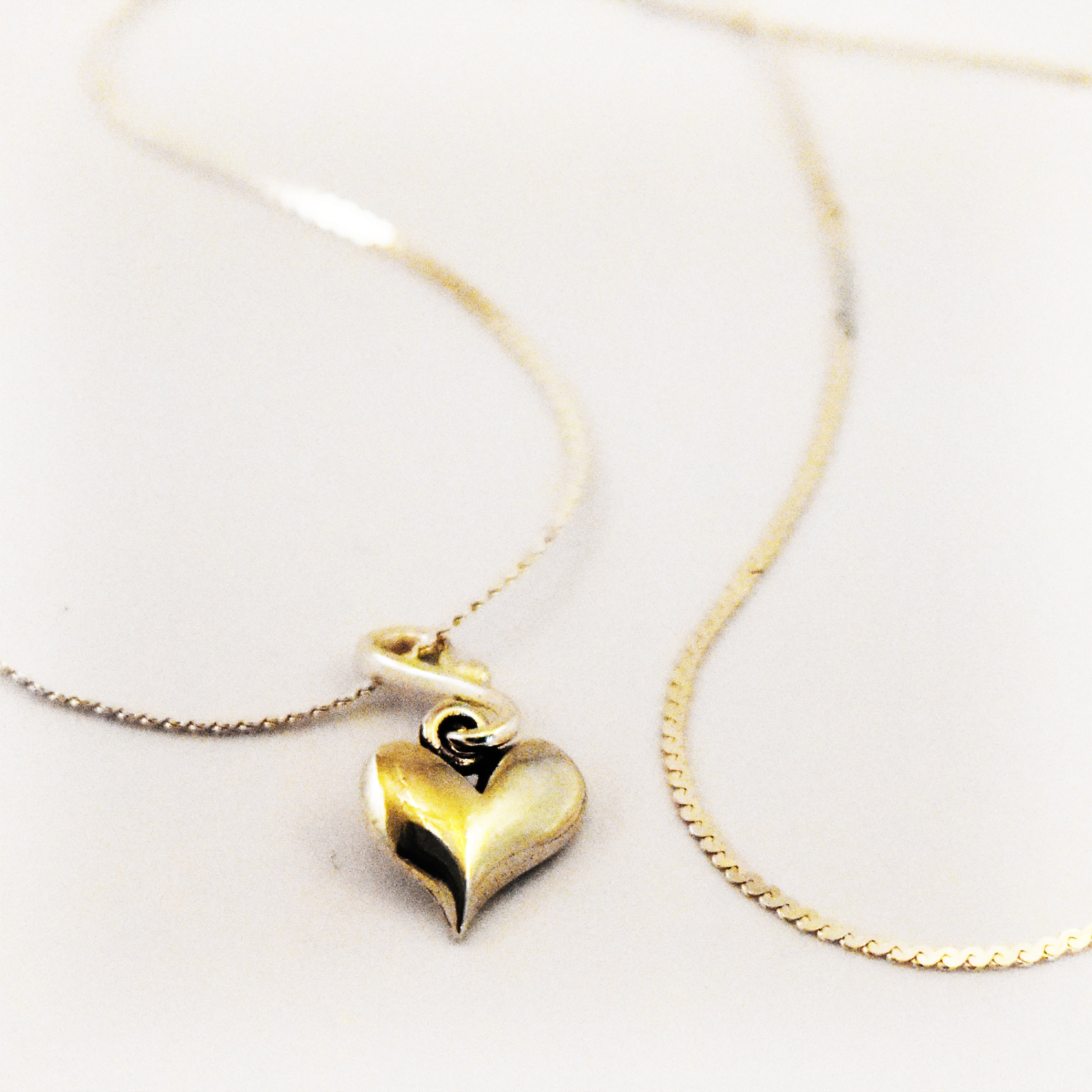 Glass Works Studio Necklace Heart Charms Necklace Valentine 80s Designer  Jewelry
