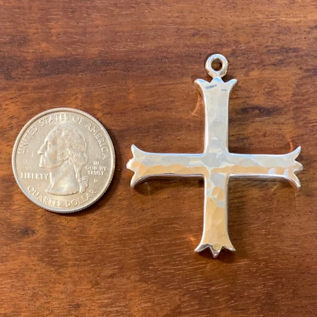 Large Fleury Cross Pendant - CharmWorks