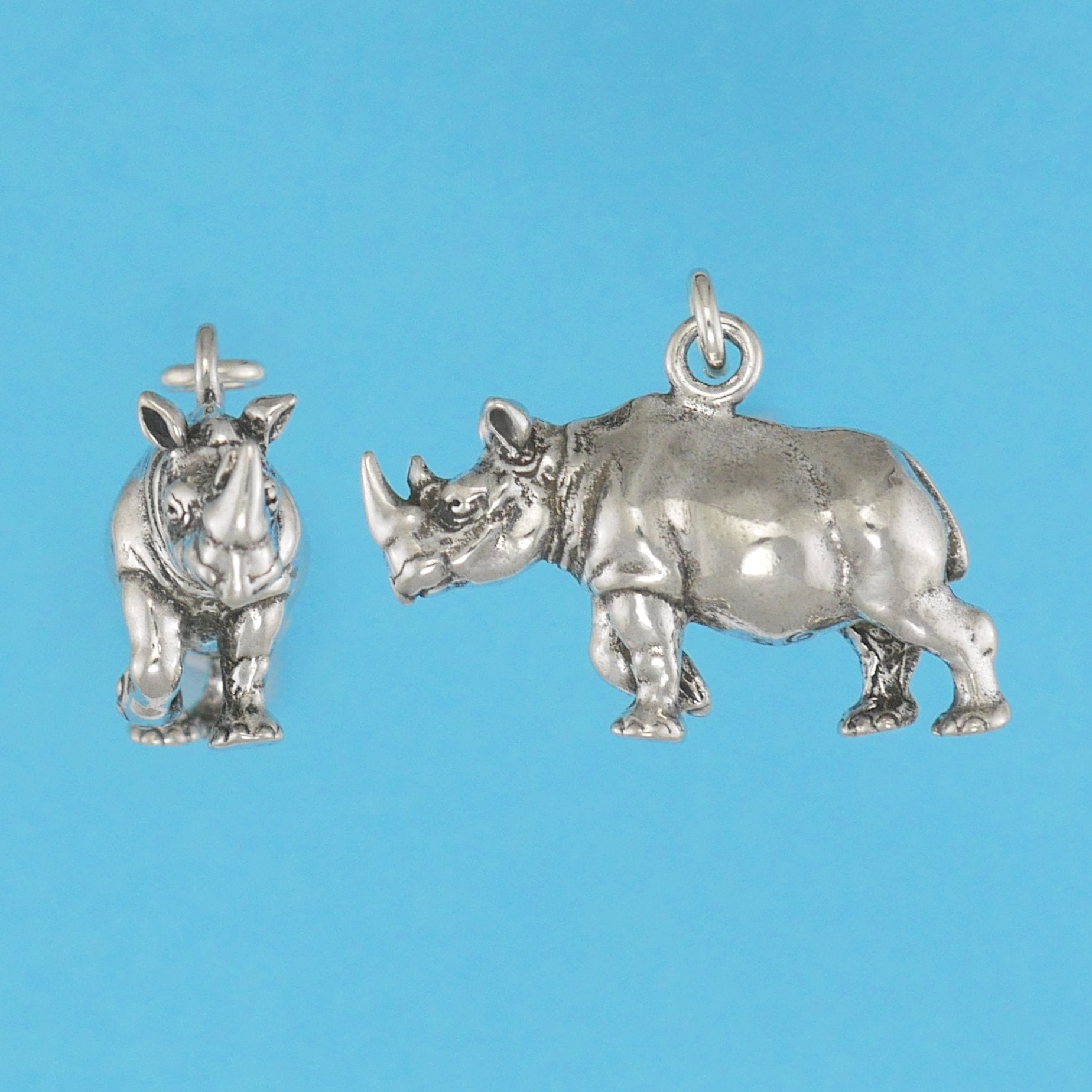 Black Rhinoceros Pendant - Charmworks