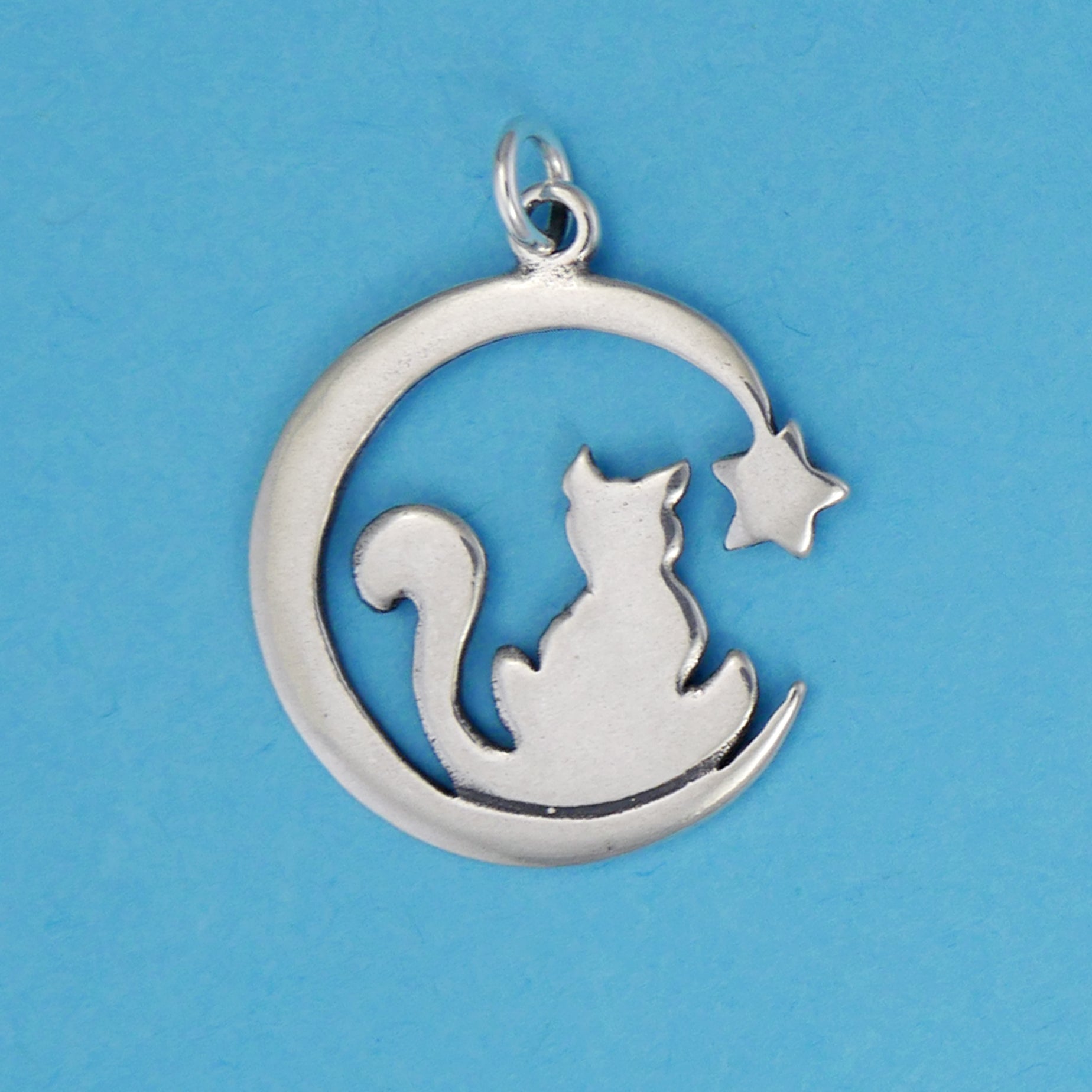 Cat And Moon Charm - Charmworks