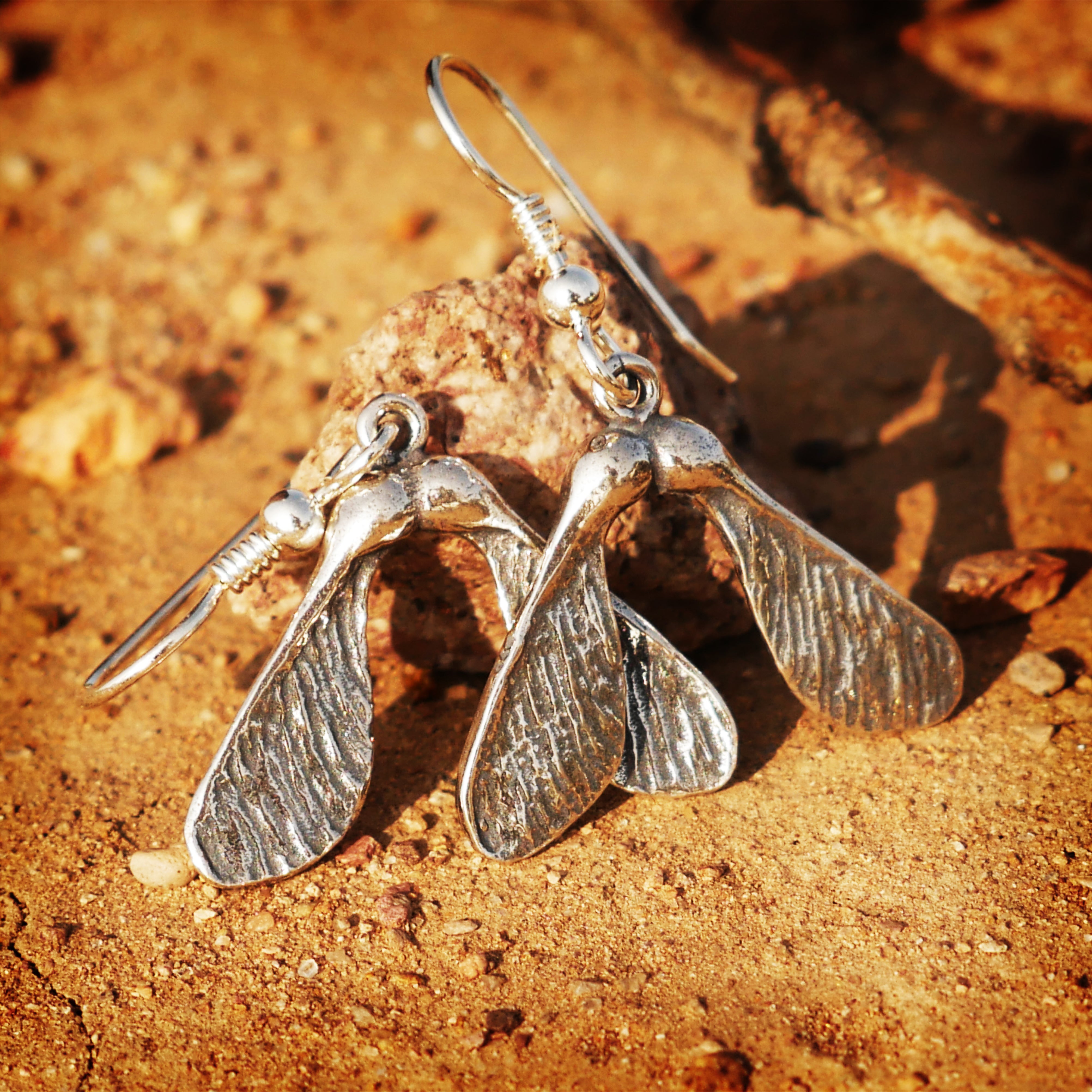 Double Maple Seed Earrings - Charmworks