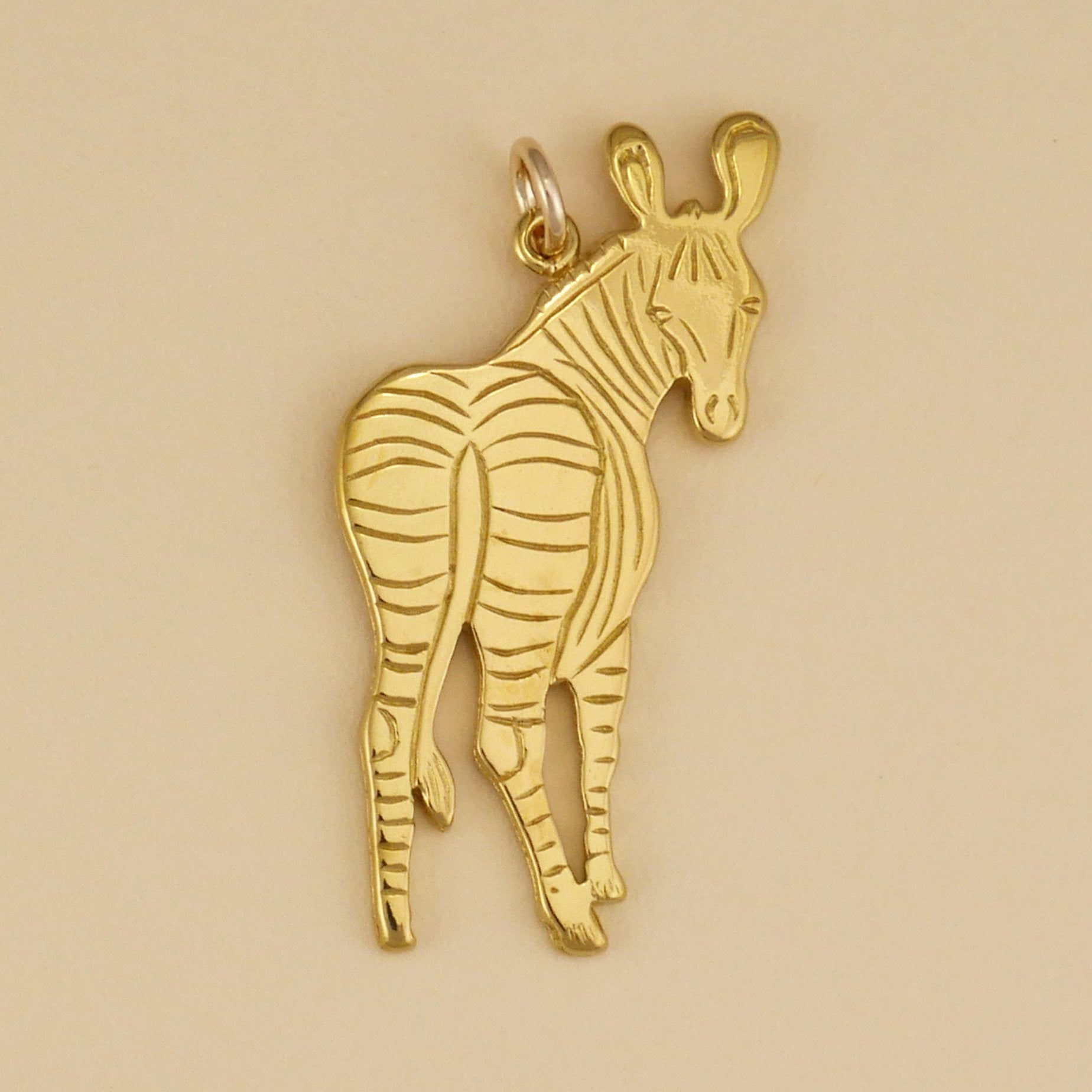 Zebra Looking Back Pendant - Charmworks