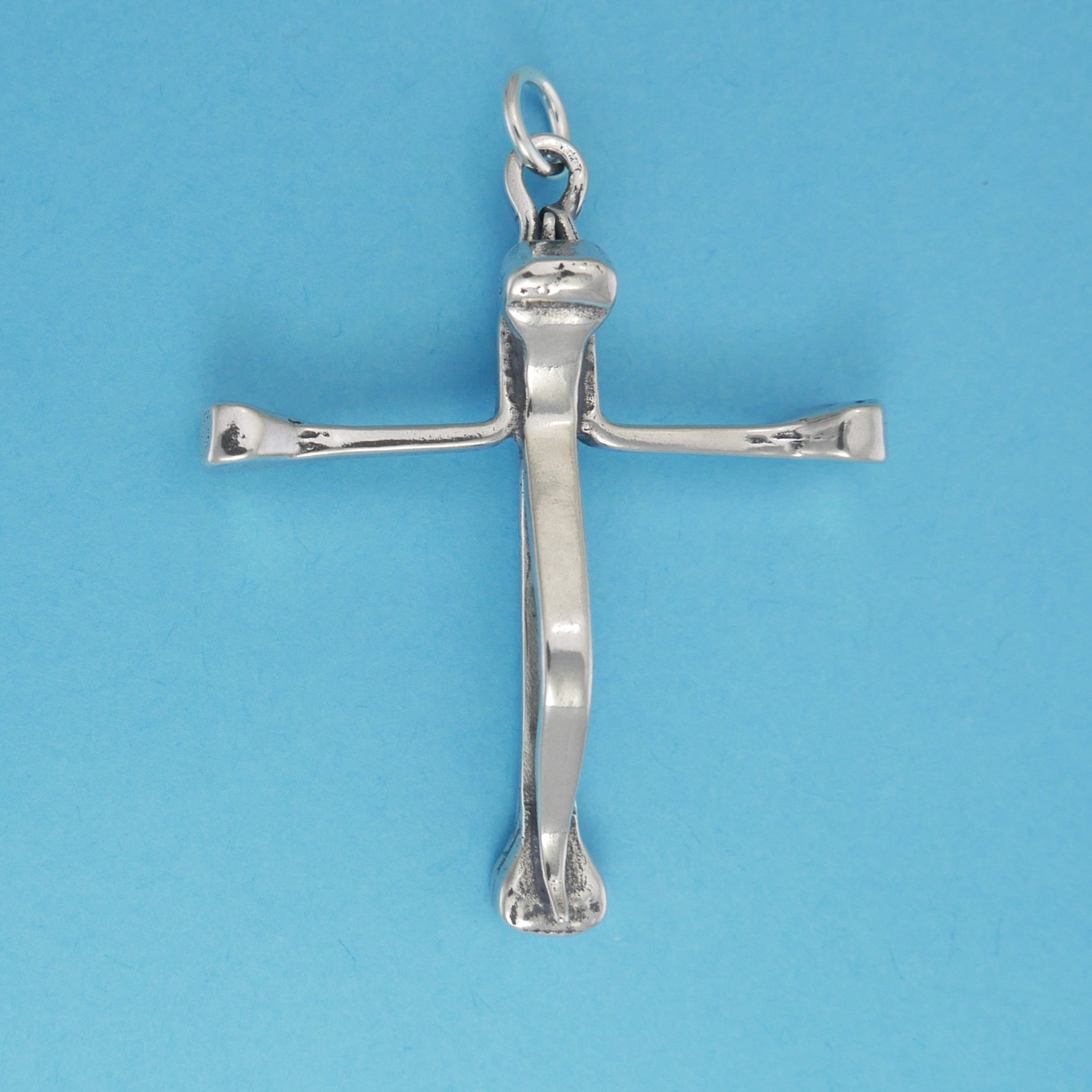 Horseshoe Nail Cross Pendant - Charmworks